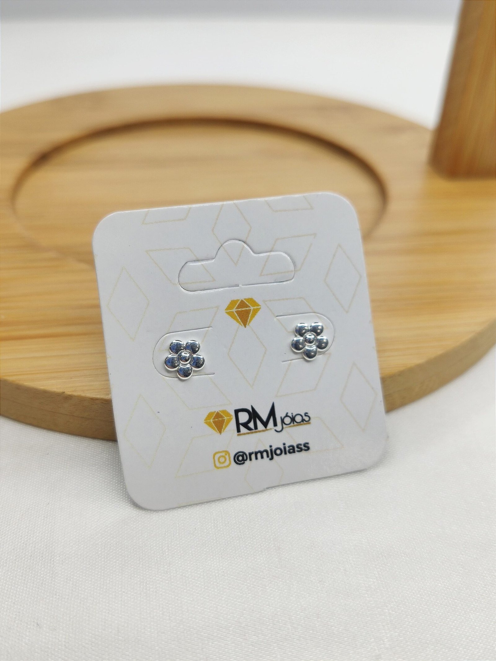 Brinco Florzinha Tarraxa Feminino Prata - Image 2